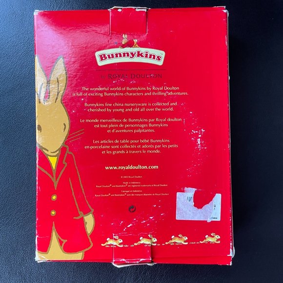 Vintage Bunnykins Royal Doulton Set Bone China bowl & spoon-NEW in box - Picture 3 of 10